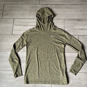 Nike Green Dri-fit Reflective Running Hoodie Small